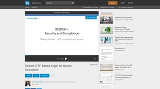 
                            12. Secure OTP based Login for Naukri Recruiters - SlideShare