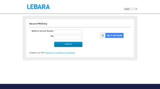 
                            3. Secure PIN Entry - Lebara