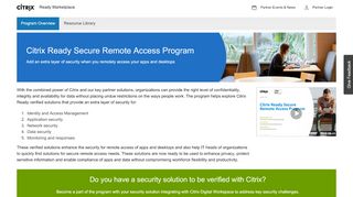 
                            6. Secure Remote Access Program - Citrix Ready Marketplace