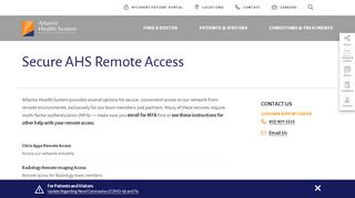 
                            4. Secure Remote Employee & Vendor Access - Atlantic Health