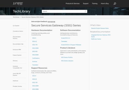 
                            7. Secure Services Gateway (SSG) Series - Technical Documentation ...