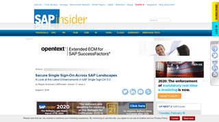 
                            12. Secure Single Sign-On Across SAP Landscapes - SAPinsider