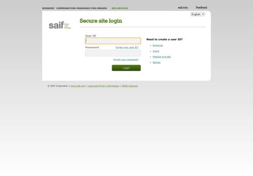 
                            1. Secure site login - Saif