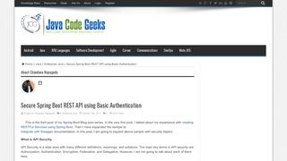 
                            6. Secure Spring Boot REST API using Basic Authentication | Java Code ...