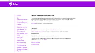 
                            12. Secure User for Corporations - Security Customer Support Site - Telia