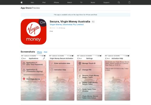 
                            13. Secure, Virgin Money Australia on the App Store - iTunes - Apple