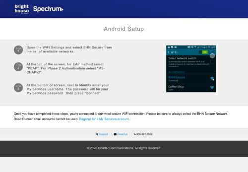 
                            1. Secure WiFi | Android Setup | Spectrum