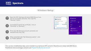 
                            3. Secure WiFi | Windows Setup | Spectrum