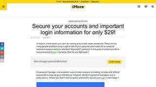 
                            3. Secure your accounts and important login information for ... - iMore