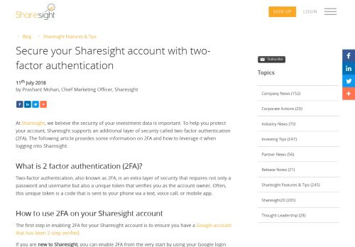 
                            8. Secure your Sharesight account with two-factor authentication ...