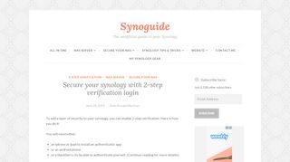 
                            6. Secure your synology with 2-step verification login – Synoguide