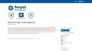 
                            2. Secured login to the webmail - FORPSI