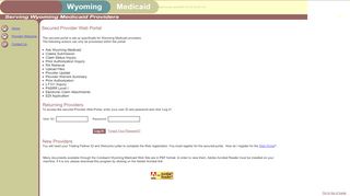 
                            13. Secured Provider Web Portal - Wyoming Medicaid - Conduent
