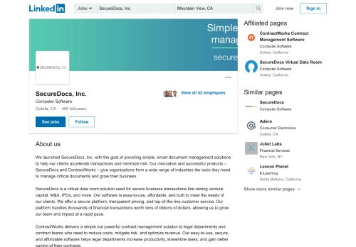 
                            8. SecureDocs, Inc. | LinkedIn