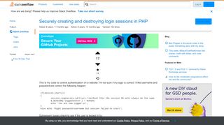 
                            10. Securely creating and destroying login sessions in PHP - Stack ...