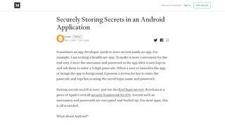 
                            6. Securely Storing Secrets in an Android Application – minun – Medium