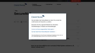 
                            4. SecureMail - Credit Suisse