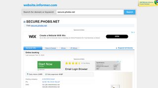 
                            5. secure.phobs.net at WI. Online booking - Website Informer