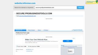 
                            7. secure.probusinesstools.com at WI. ProBusinessTools Login