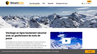
                            2. SecureSafe: Stockage en ligne suisse; Espace disque en ligne sécurisé