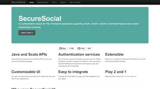 
                            3. SecureSocial - Authentication for Play Framework Applications
