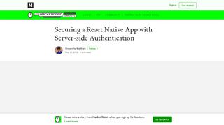 
                            1. Securing a React Native App with Server-side Authentication