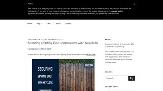 
                            8. Securing a Spring Boot Application with Keycloak | Thomas Vitale