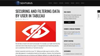 
                            12. Securing and Filtering Data by User in Tableau - Senturus