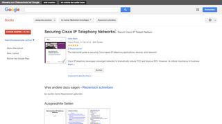 
                            12. Securing Cisco IP Telephony Networks: Securi Cisco IP Teleph Networ