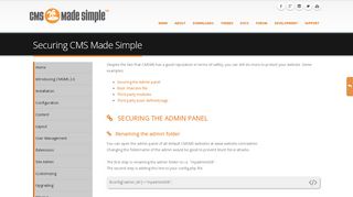 
                            4. Securing CMSMS - CMS Made Simple