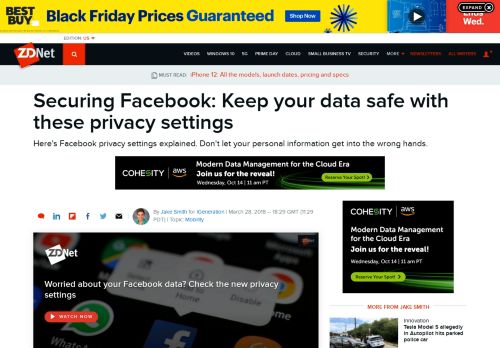 
                            12. Securing Facebook: Keep your data safe with these privacy settings ...