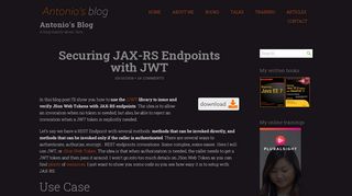 
                            1. Securing JAX-RS Endpoints with JWT – Antonio's Blog