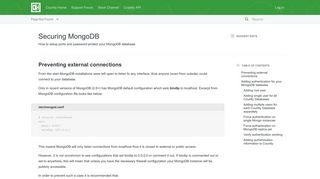 
                            11. Securing MongoDB - Countly Documentation