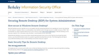 
                            1. Securing Remote Desktop (RDP) for System Administrators ...