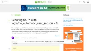 
                            10. Securing SAP * With login/no_automatic_user_sapstar = 0 - Toolbox