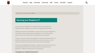 
                            10. Securing your Raspberry Pi - Raspberry Pi Documentation