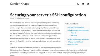 
                            9. Securing your server's SSH configuration - Sander Knape