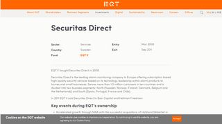 
                            10. Securitas Direct - EQT