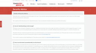 
                            7. Security Advice | TimesJobs Employer - Online Recruitment Solution ...