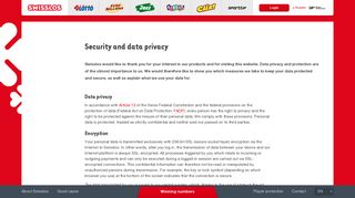 
                            12. Security and data privacy - Swisslos