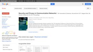 
                            9. Security and Privacy in Communication Networks: 13th International ...