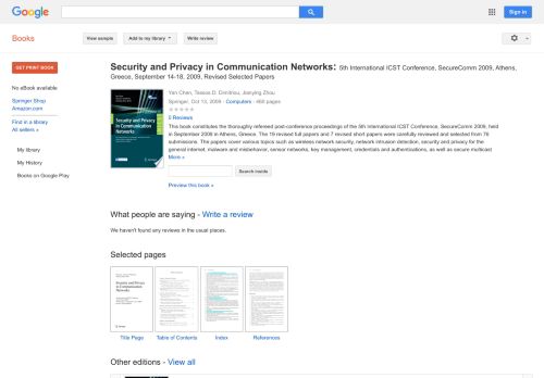
                            6. Security and Privacy in Communication Networks: 5th ...