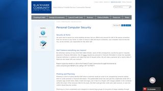 
                            12. Security at Home — Blackhawk Community Credit Union