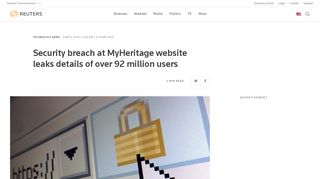 
                            13. Security breach at MyHeritage website leaks details of over 92 million ...