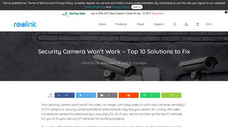 
                            9. Security Camera Won't Work - Top 10 Solutions for Quick Fix - Reolink ...
