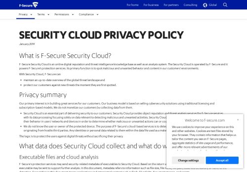 
                            11. Security Cloud privacy policy | F-Secure