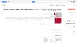 
                            13. Security Engineering and Intelligence Informatics: CD-ARES 2013 ...