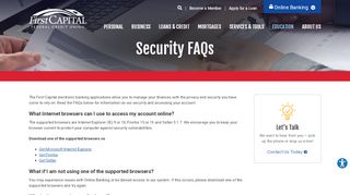 
                            11. Security FAQs | First Capital Federal Credit Union | York, PA - Red ...