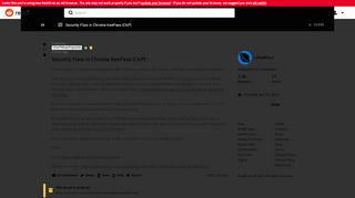 
                            11. Security Flaw in Chrome KeePass (CKP) : KeePass - Reddit