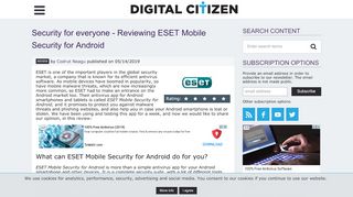 
                            10. Security for everyone - Reviewing ESET Mobile Security & Antivirus for ...